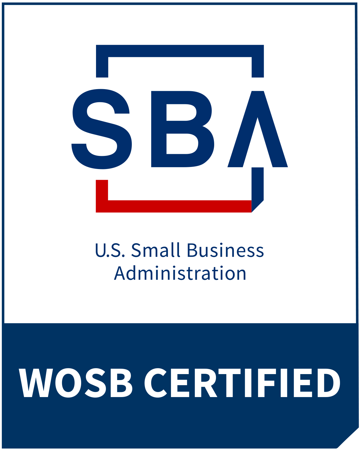 Women-Owned Small Business (WOSB) certified badge